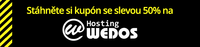 WEDOS sleva na hosting, domény a VPS servery