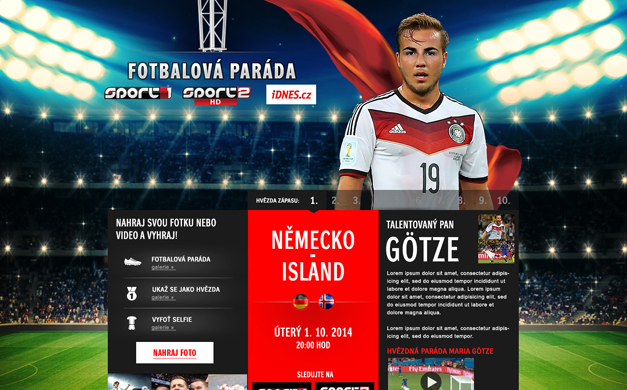 Microsite Fotbalová paráda