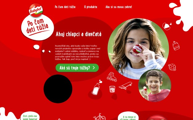 Soutěžní microsite Babybel