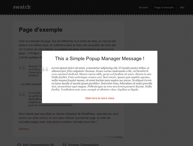 Simple Popup Manager