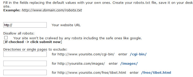 Robots.txt generator